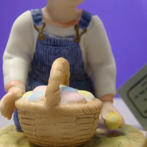 VNTG Set of 2 Denim Days Easter #1521 Home Interiors/Homco Ceramic Figurines EUC - Picture 4 of 16